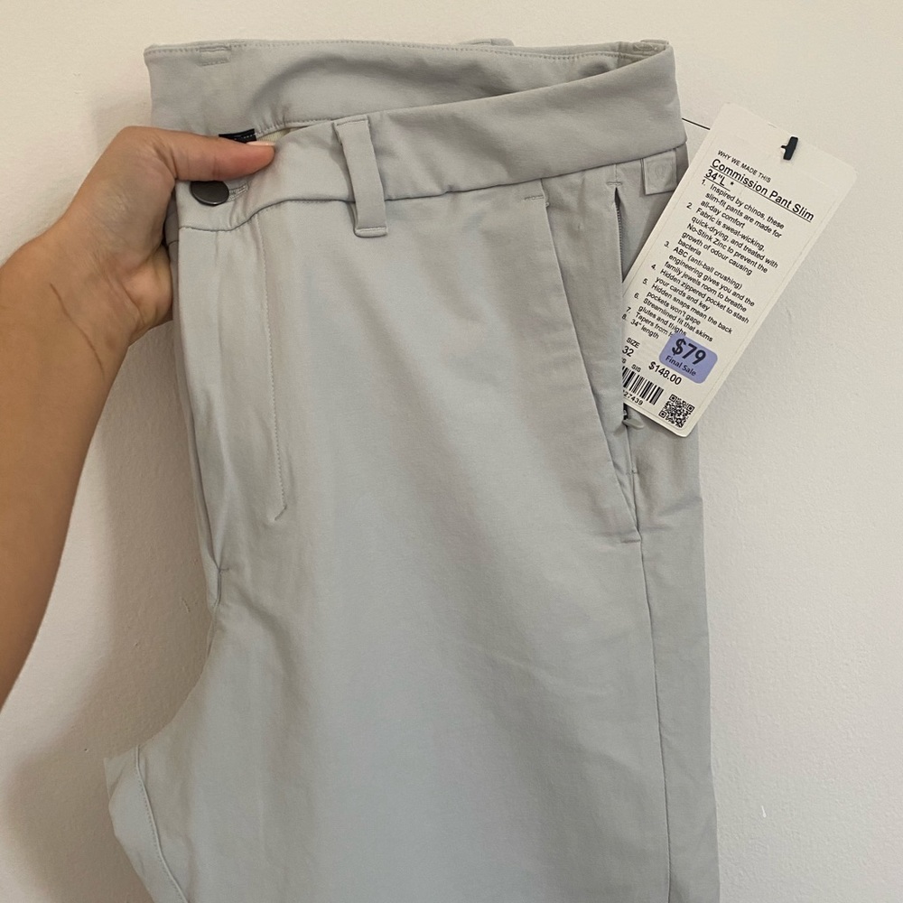 NWT SIZE 32 Lululemon Men’s Commission Pant Slim